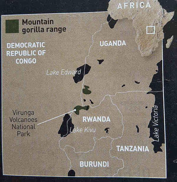 kaart virungagebergte