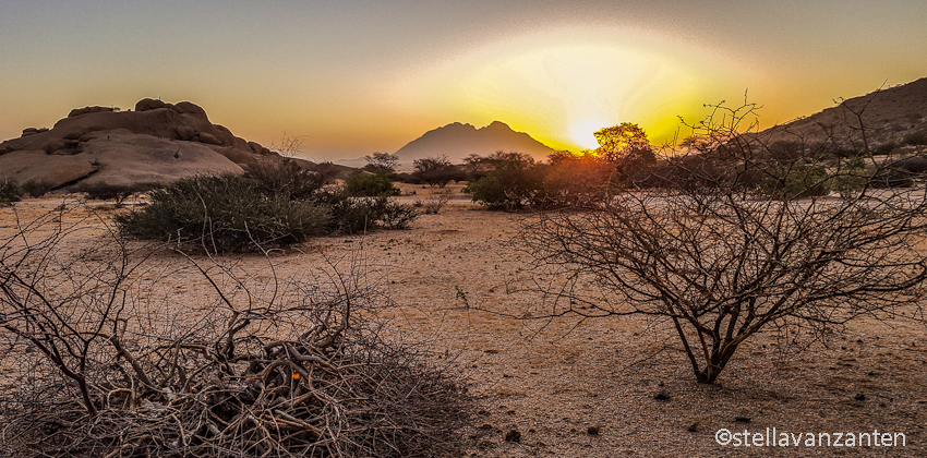 sunset at spitzkoppe