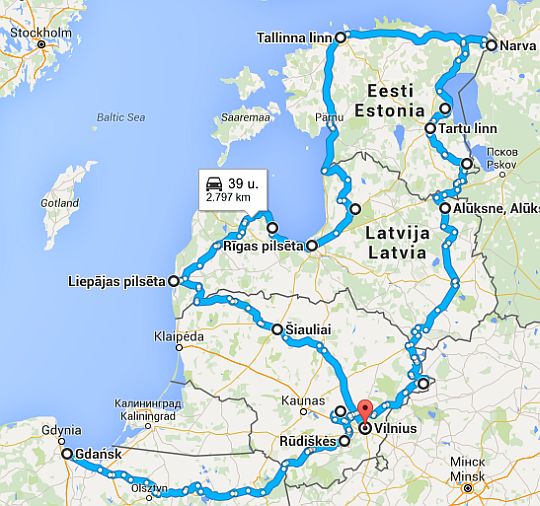 Route camperreis door de Baltische Staten - reisnotities.nl