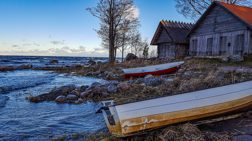vissershutten bij Altja, aan de Finse Golf