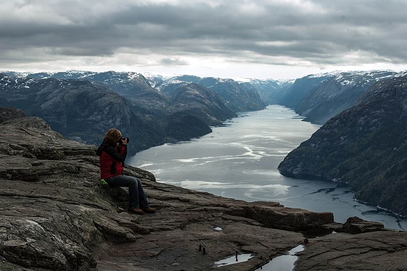fabelachtig uitzicht vanaf de Preekstoel op het Lysefjord